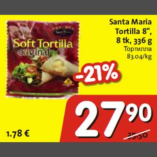 Allahindlus - Santa Maria Tortilla 8"