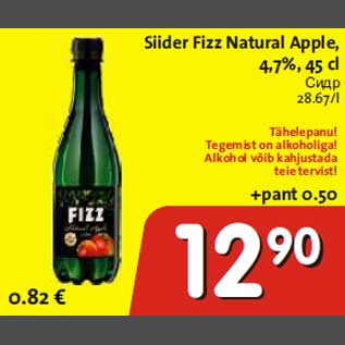Allahindlus - Siider Fizz Natural Apple