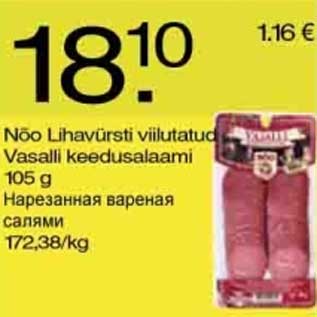 Скидка - Нарезанная варёная салями