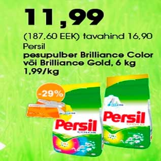 Allahindlus - Persil pesupulber Brilliance Color või Brilliance Gold