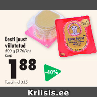 Allahindlus - Eesti juust viilutatud