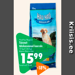 Allahindlus - Täistoit täiskasvanud koerale, 12 kg