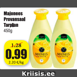 Allahindlus - Majonees Provansaal Tarplan 450 g