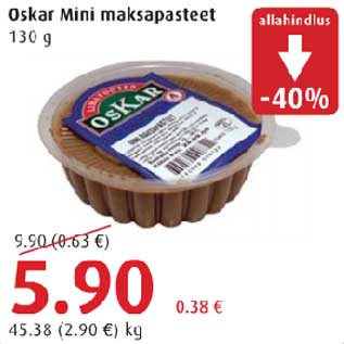 Allahindlus - Oskar Mini maksapasteet