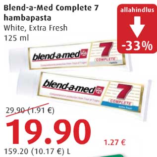 Allahindlus - Blend-a-Med Complete 7 hambapasta