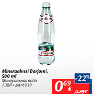 Allahindlus - Mineraalvesi Borjomi, 500 ml