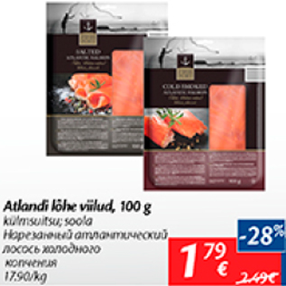 Allahindlus - Atlandi lõhe viilud, 100 g