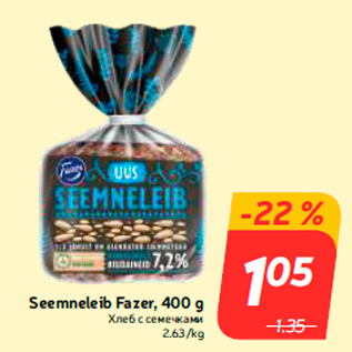 Allahindlus - Seemneleib Fazer, 400 g