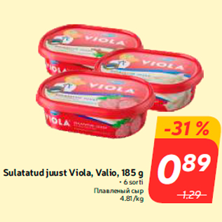 Allahindlus - Sulatatud juust Viola, Valio, 185 g