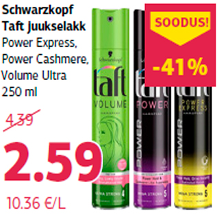 Allahindlus - Schwarzkopf Taft juukselakk