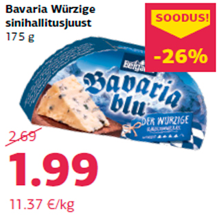 Allahindlus - Bavaria Würzige sinihallitusjuust 175 g