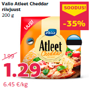 Allahindlus - Valio Atleet Cheddar riivjuust 200 g