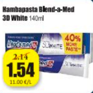 Allahindlus - Hambapasta Blend-a-Med 3D White 140 ml
