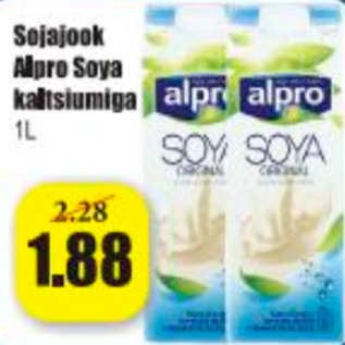 Скидка - Соевый напиток Alpro Soya с кальцием 1 л
