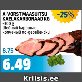 Allahindlus - A-VORST MAASUITSU KAELAKARBONAAD KG