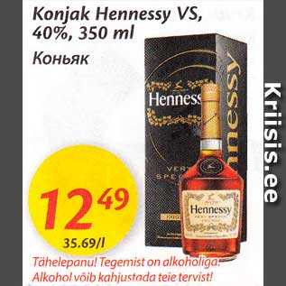 Allahindlus - Konjak Hennessy VS