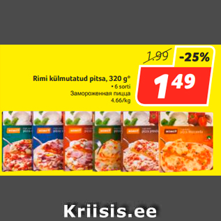 Allahindlus - Rimi külmutatud pitsa, 320 g*