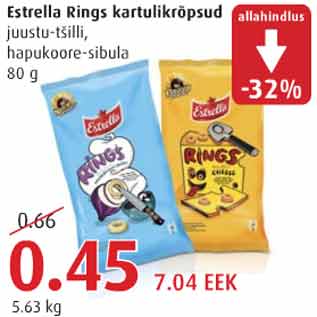 Allahindlus - Estrella Rings kartulikrõpsud