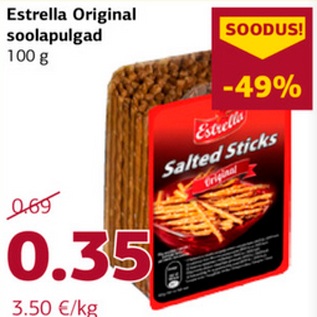 Allahindlus - Estrella Original soolapulgad 100 g