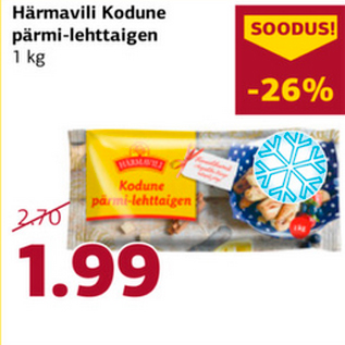 Allahindlus - Härmavili Kodune pärmi-lehttaigen 1 kg