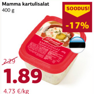 Allahindlus - Mamma kartulisalat 400 g