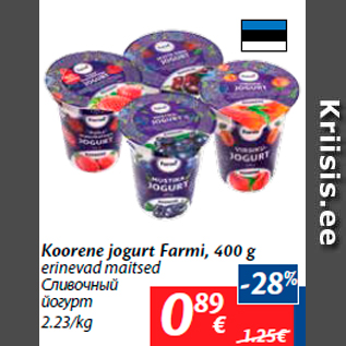 Allahindlus - Koorene jogurt Farmi, 400 g