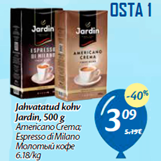 Allahindlus - Jahvatatud kohv Jardin, 500 g