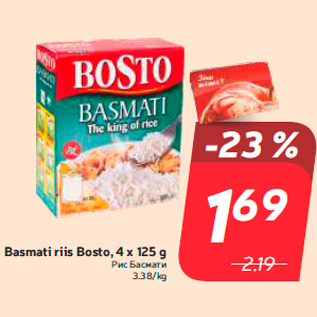 Allahindlus - Basmati riis Bosto, 4 x 125 g