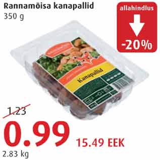 Allahindlus - Rannamõisa kanapallid