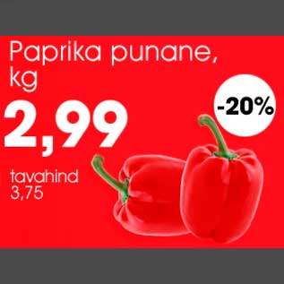 Allahindlus - Paprika punane, kg