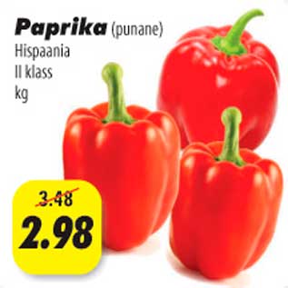 Allahindlus - Paprika (punane) Hispaania II klass kg