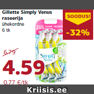 Allahindlus - Gillette Simply Venus raseerija