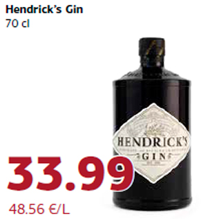 Allahindlus - Hendrick’s Gin 70 cl