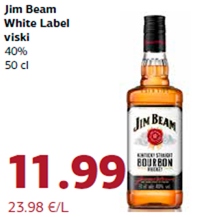 Allahindlus - Jim Beam White Label viski 40% 50 cl