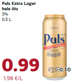 Allahindlus - Puls Extra Lager hele õlu 5% 0,5 L