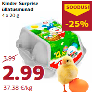 Allahindlus - Kinder Surprise üllatusmunad