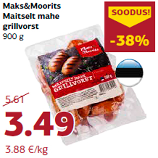 Allahindlus - Maks&Moorits Maitselt mahe grillvorst 900 g