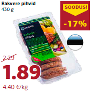 Allahindlus - Rakvere pihvid 430 g