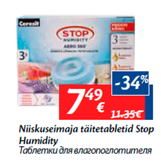 Allahindlus - Niiskuseimaja täitetabletid Stop Humidity