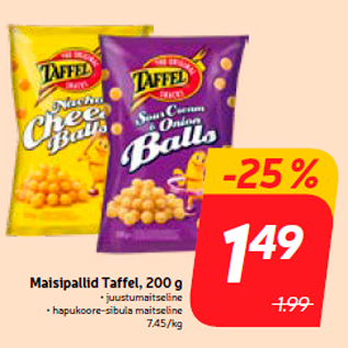 Allahindlus - Maisipallid Taffel, 200 g