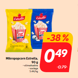 Скидка - Микро-попкорн Estrella, 90 г