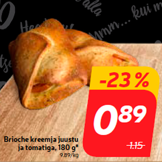 Allahindlus - Brioche kreemja juustu ja tomatiga, 180 g*