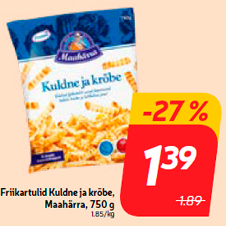 Allahindlus - Friikartulid Kuldne ja krõbe, Maahärra, 750 g