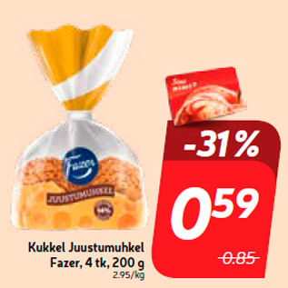 Allahindlus - Kukkel Juustumuhkel Fazer, 4 tk, 200 g