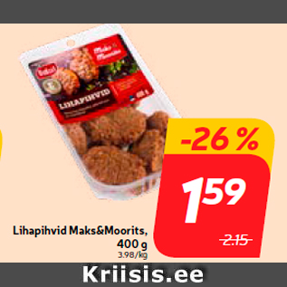 Allahindlus - Lihapihvid Maks&Moorits, 400 g