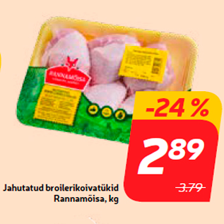 Allahindlus - Jahutatud broilerikoivatükid Rannamõisa, kg