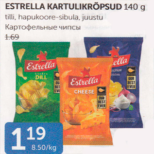 Allahindlus - ESTRELLA KARTULIKRÕPSUD 140 G