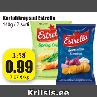 Скидка - Картофельные чипсы Estrella
