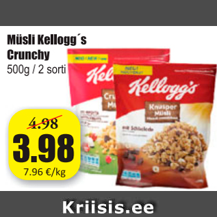 Allahindlus - Müsli Kellogg