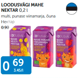 Allahindlus - LOODUSVÄGI MAHE NEKTAR 0,2 L